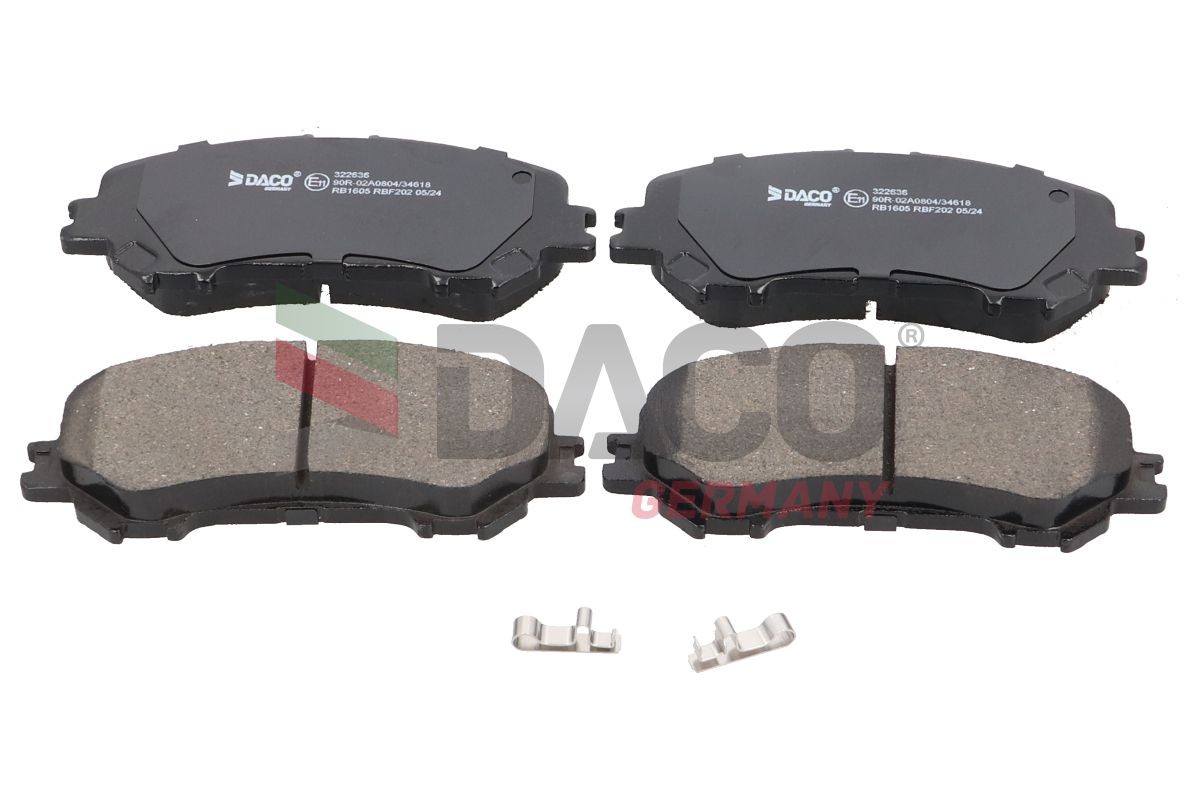 DACO Germany Plaquettes de frein 322636 322636 Plaquettes de frein NISSAN PRIMERA DACO Germany