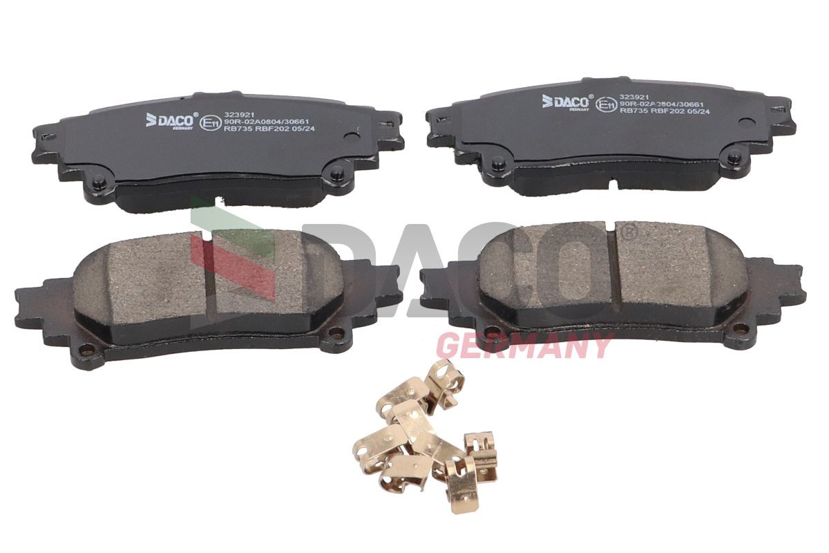 DACO Germany Brake pad set 323921 DAEWOO DACO Germany racing brake pads 323921
