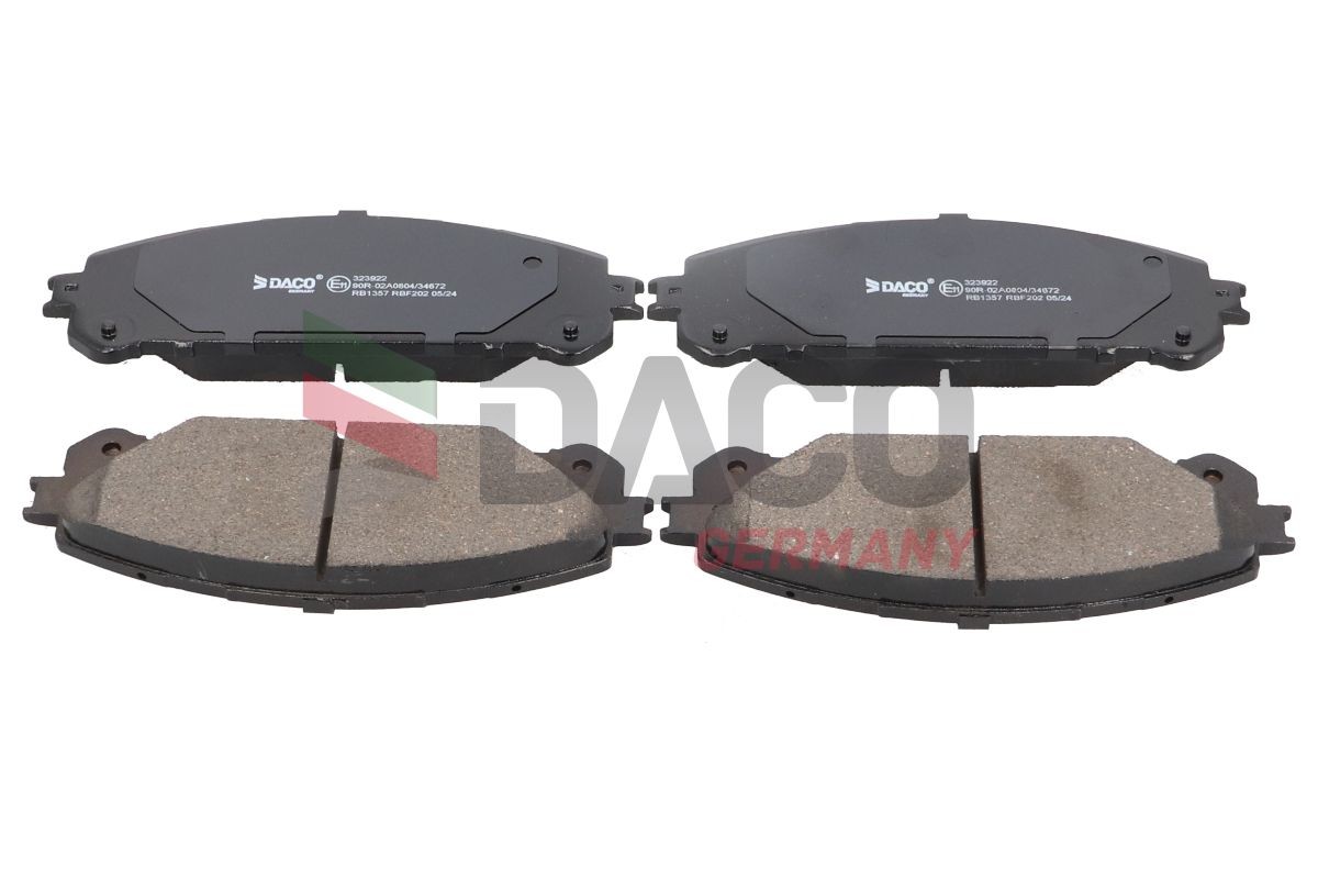 DACO Germany Piduriklotsid 323922 DACO Germany Sport piduriklotsid DAIHATSU 323922