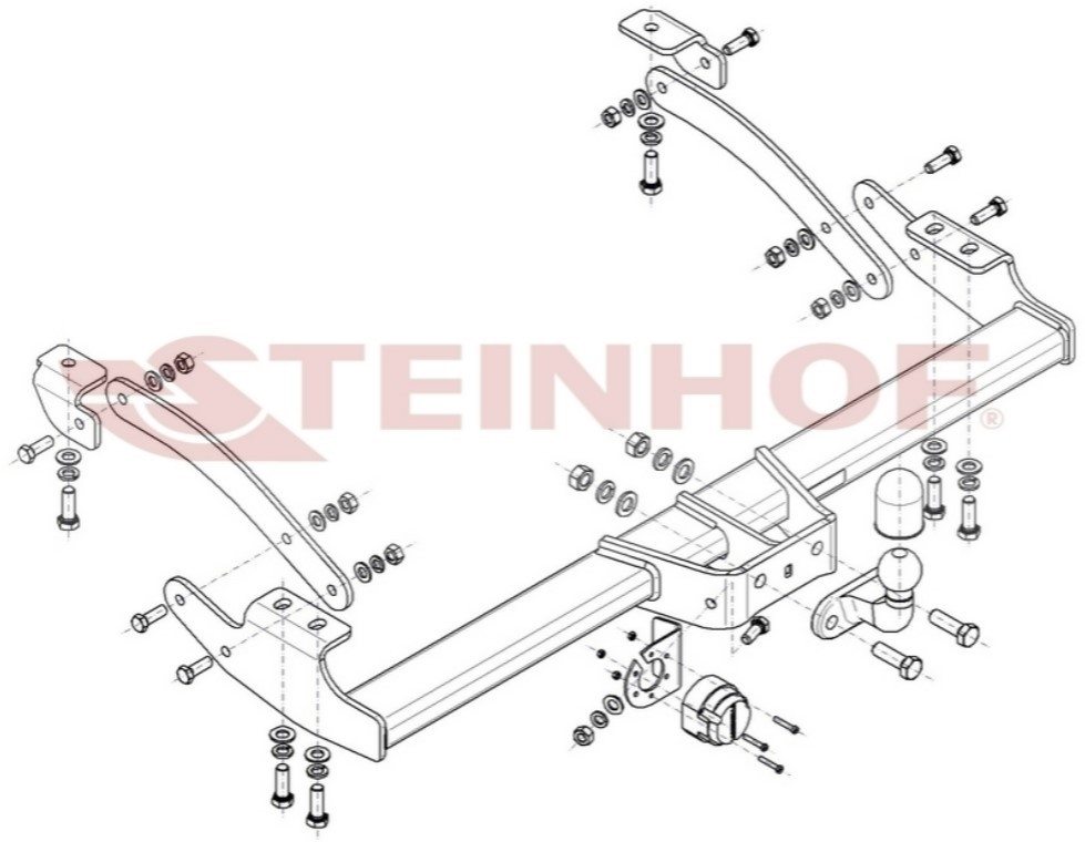 STEINHOF Trekhaak R-141 STEINHOF R-141 Trekhaak Nissan Tiida SС11 goedkoop