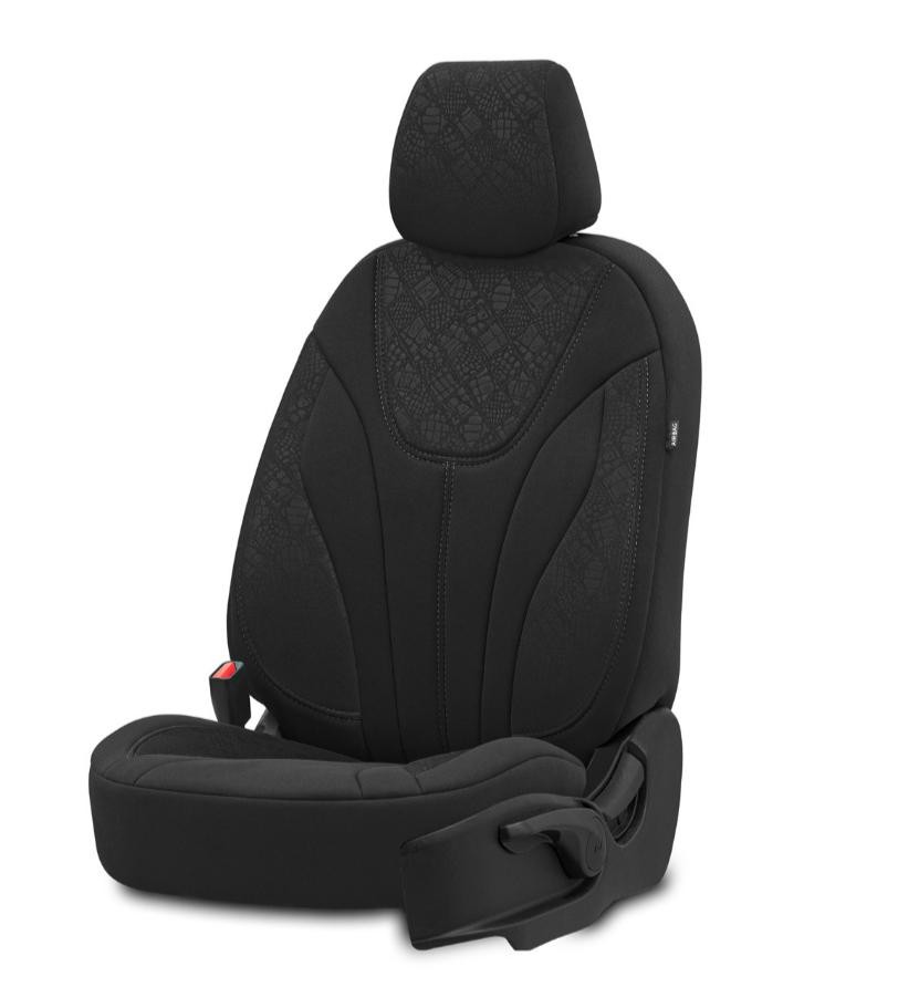 Otom Capas para bancos preto/cinzento, à frente e atrás Otom OT76900 Capas para bancos preto/cinzento, à frente e atrás acessórios SSANGYONG Rexton (Y400) 2.2 Xdi 201 cv