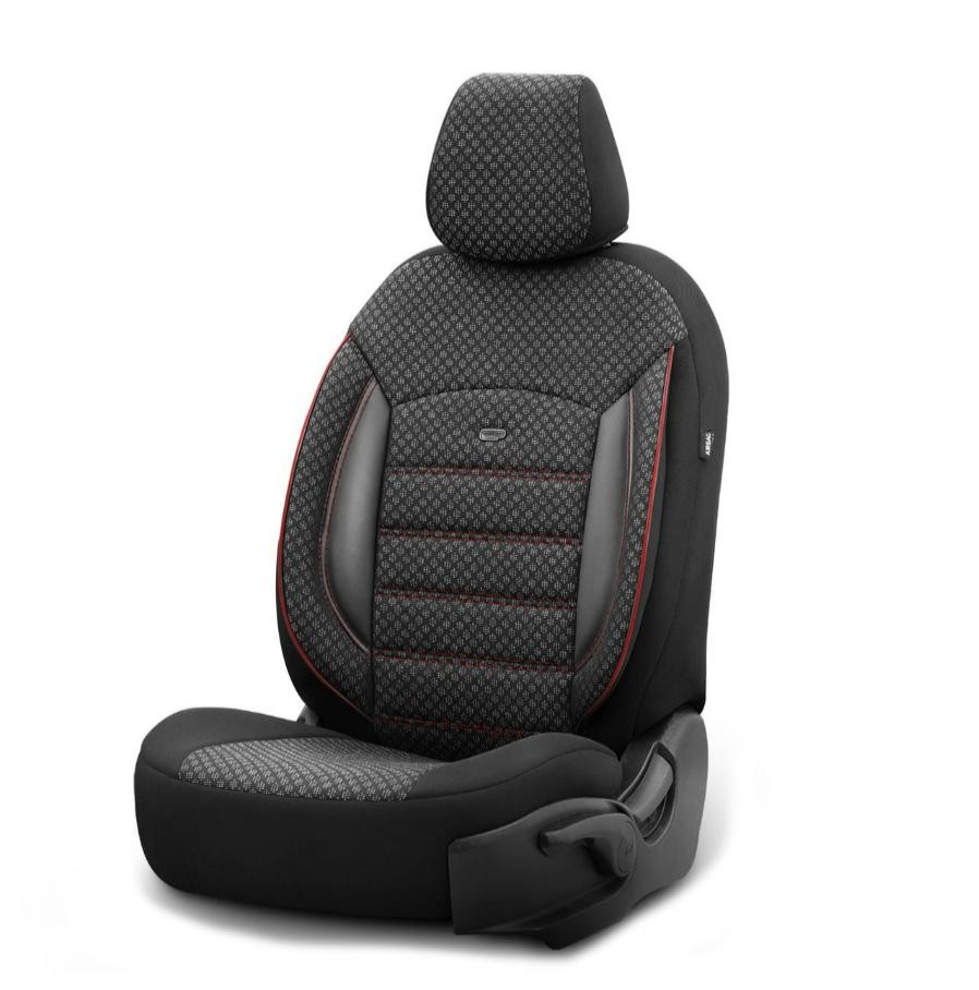 Otom Capas para bancos preto/cinzento, à frente e atrás Otom OT78481 Capas para bancos preto/cinzento, à frente e atrás acessórios PEUGEOT 407 SW Van / Carrinha (6E_)