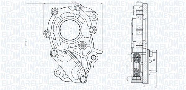 MAGNETI MARELLI Oljepumpe 351516000106 MAGNETI MARELLI 351516000106 Oljepumpe Saab 9-3 Cabrio pris