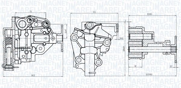 MAGNETI MARELLI Oliepumpe 351516000107 MAGNETI MARELLI 351516000107 originale Honda Jazz AA Oliepumpe hvad koster