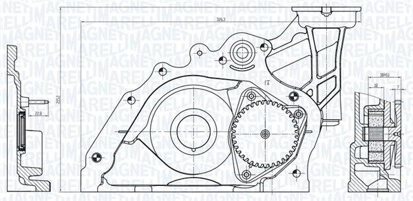 MAGNETI MARELLI Oliepumpe 351516000124 MAGNETI MARELLI 351516000124 Kia Cerato LD Oliepumpe pris