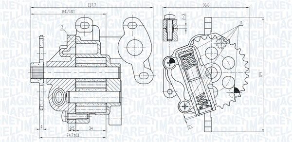 MAGNETI MARELLI Αντλία λαδιού 351516000160 351516000160 Αντλία λαδιού MAGNETI MARELLI FORD ORION