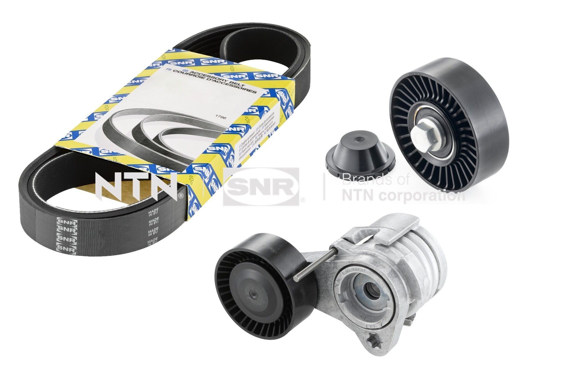 SNR Jeu de courroies trapézoïdales à nervures KA850.16 BMW Série 2 Kit complet de courroies d'accessoire SNR KA850.16