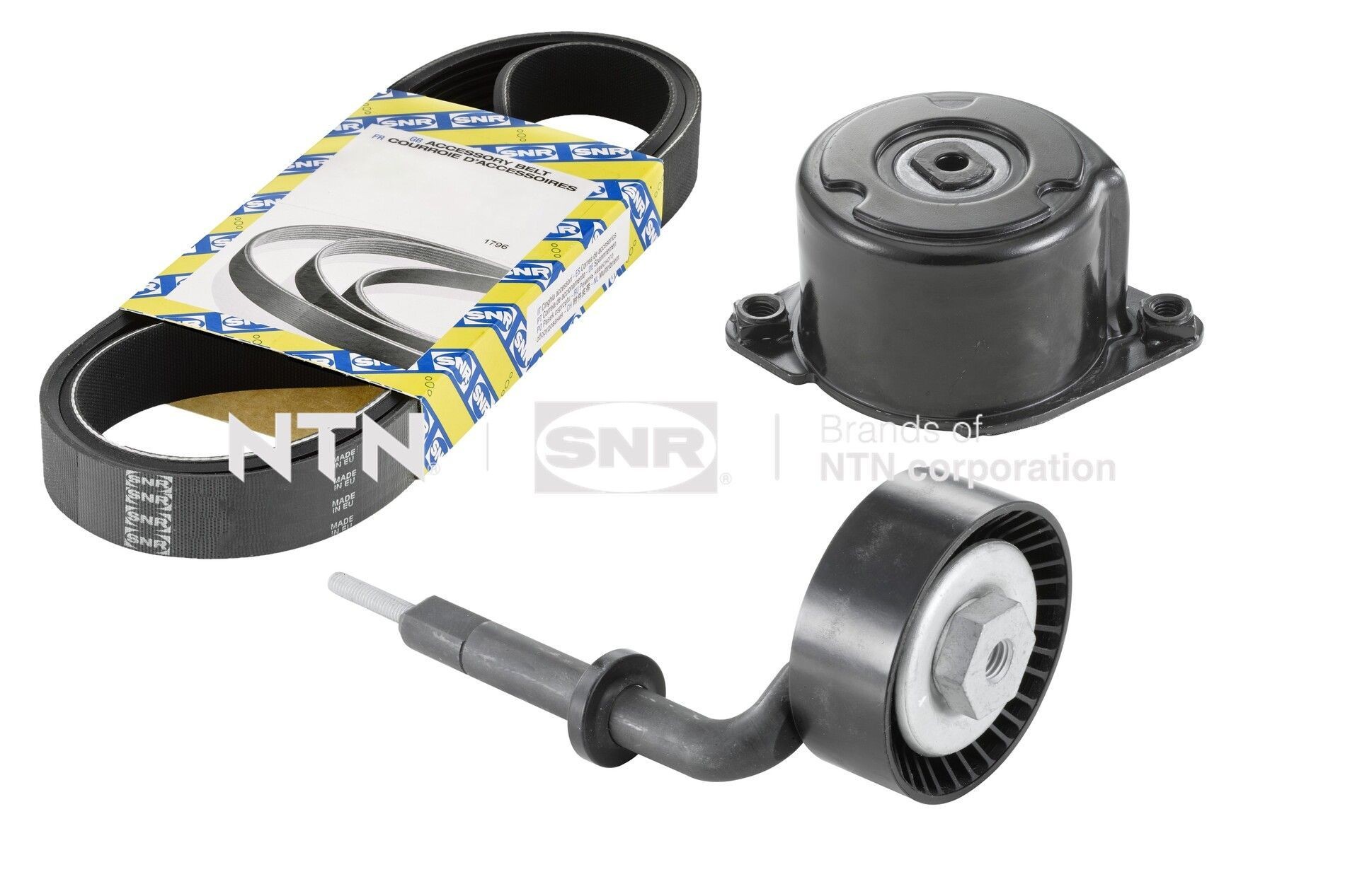 SNR Jeu de courroies trapézoïdales à nervures KA850.25 BMW Série 2 Kit de courroie d'accessoire SNR KA850.25