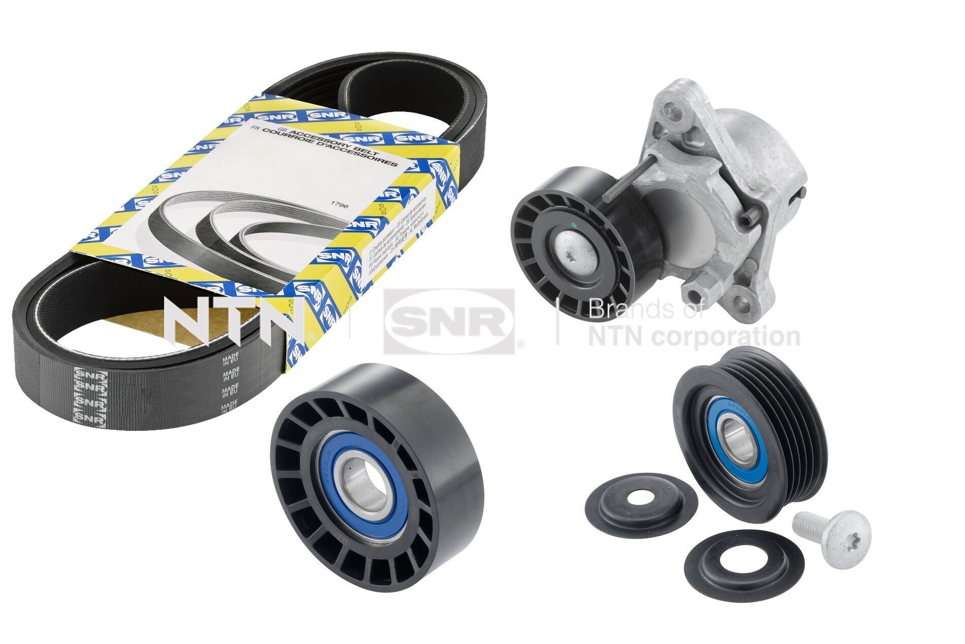 SNR Poly V-riem set KA889.00 KA889.00 Poly v riemen kit HYUNDAI KONA SNR