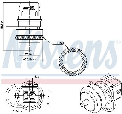 NISSENS Sensor, temperatura do líquido de refrigeração 207000 207000 NISSENS Sensor de temperatura do líquido de arrefecimento Porsche baratos