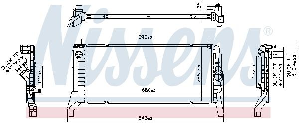 Radiatore motore NISSENS 606789 NISSENS 606789 Radiatore acqua BMW Serie 1 2024