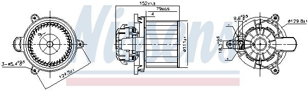 NISSENS Kupévifte 87626 Varmeapparatvifte NISSENS STARIA 87626 billige