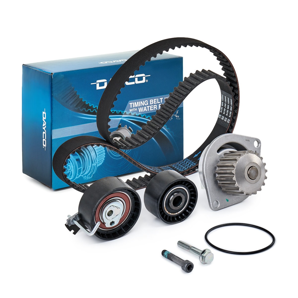 Registerreimsett med vannpumpe DAYCO KTBWP4170 DAYCO KTBWP4170 Vannpumpe + registerreimsett Peugeot 208 2022