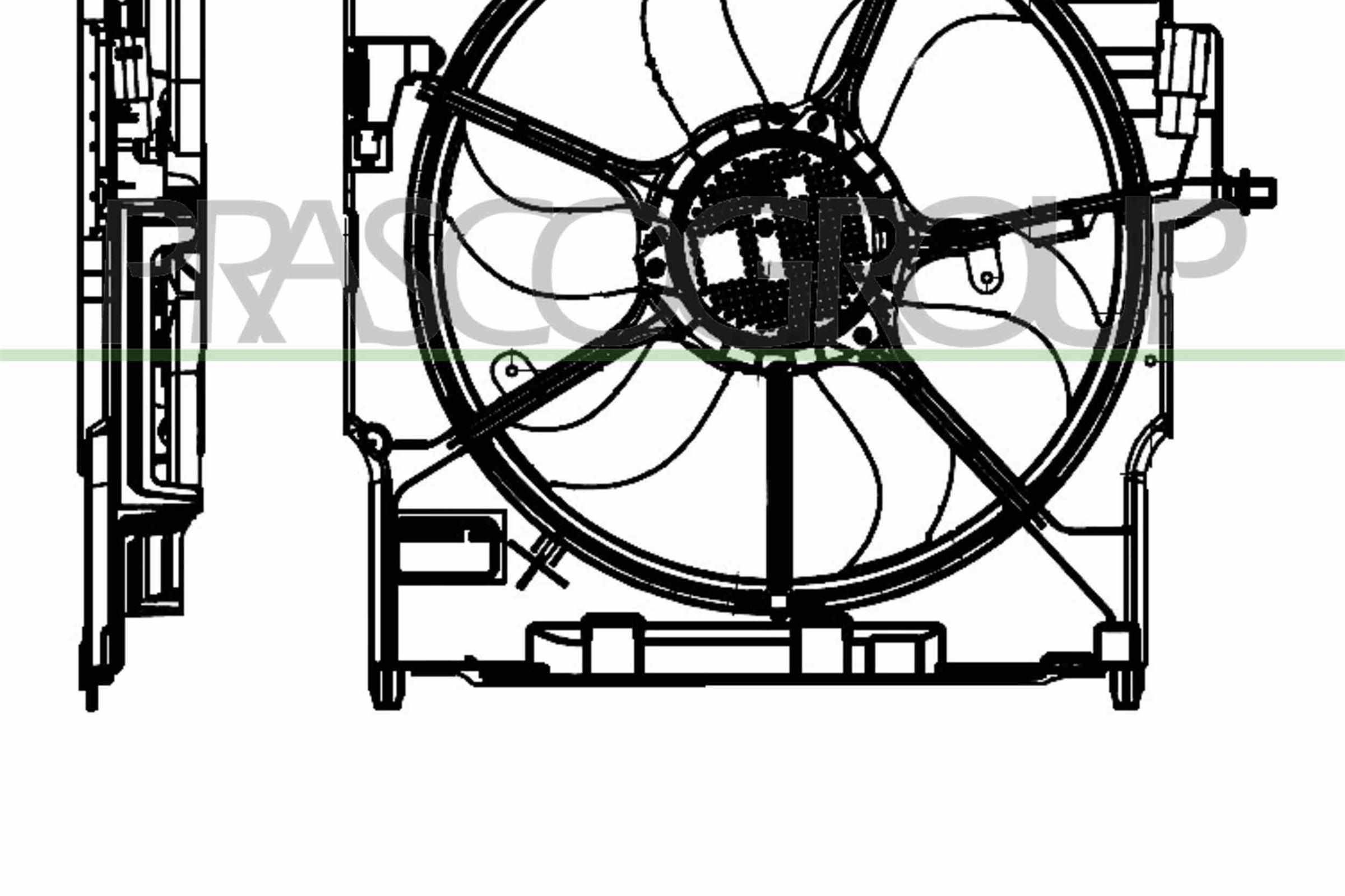 PRASCO Ventola radiatore BM824F001 PRASCO BM824F001 Ventola radiatore BMW E70 originale prezzo