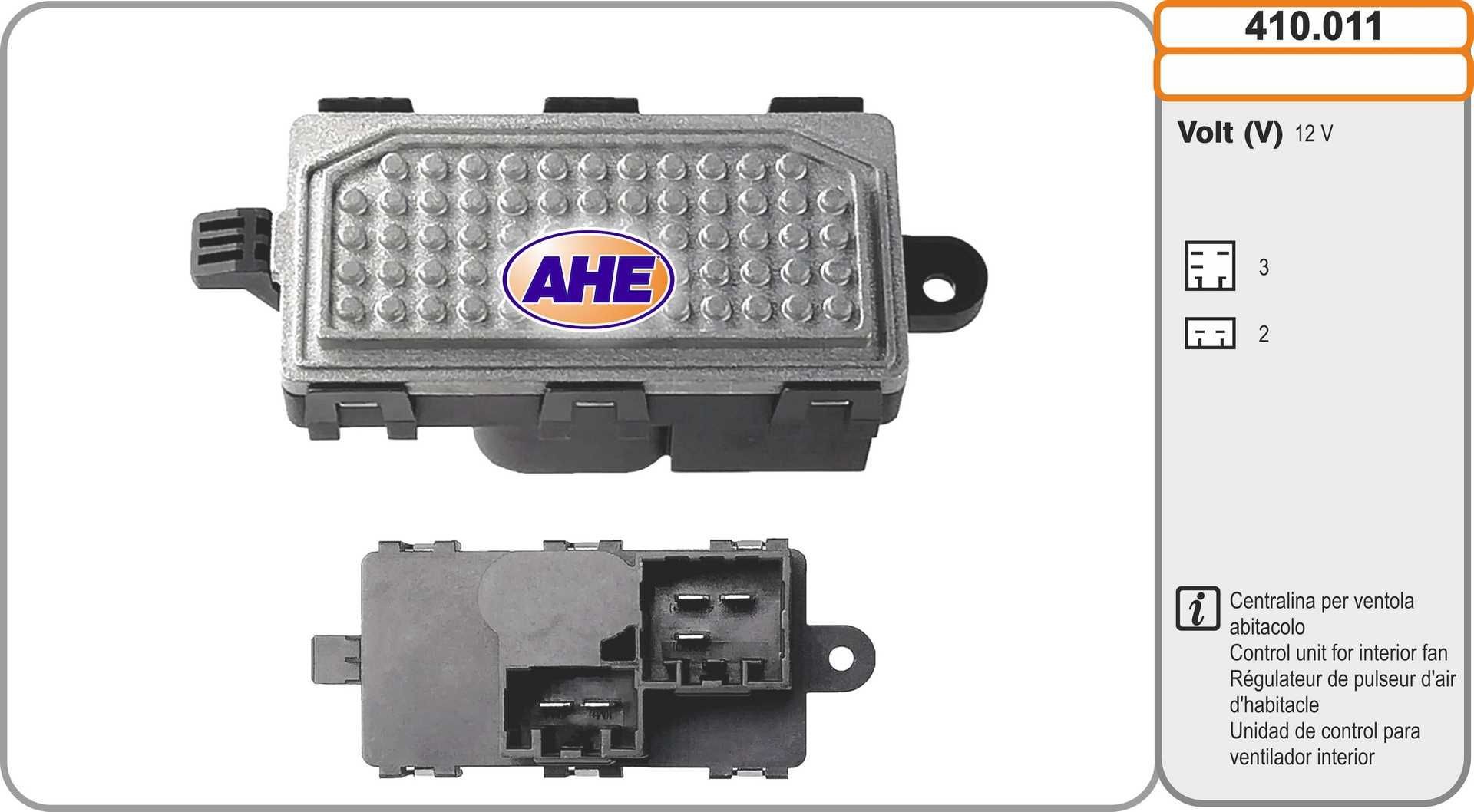 AHE Styreenhet, elektrolufting (motorkjøling) 410.011 Temperaturbryter kjølevifte AHE Peugeot 308 410.011
