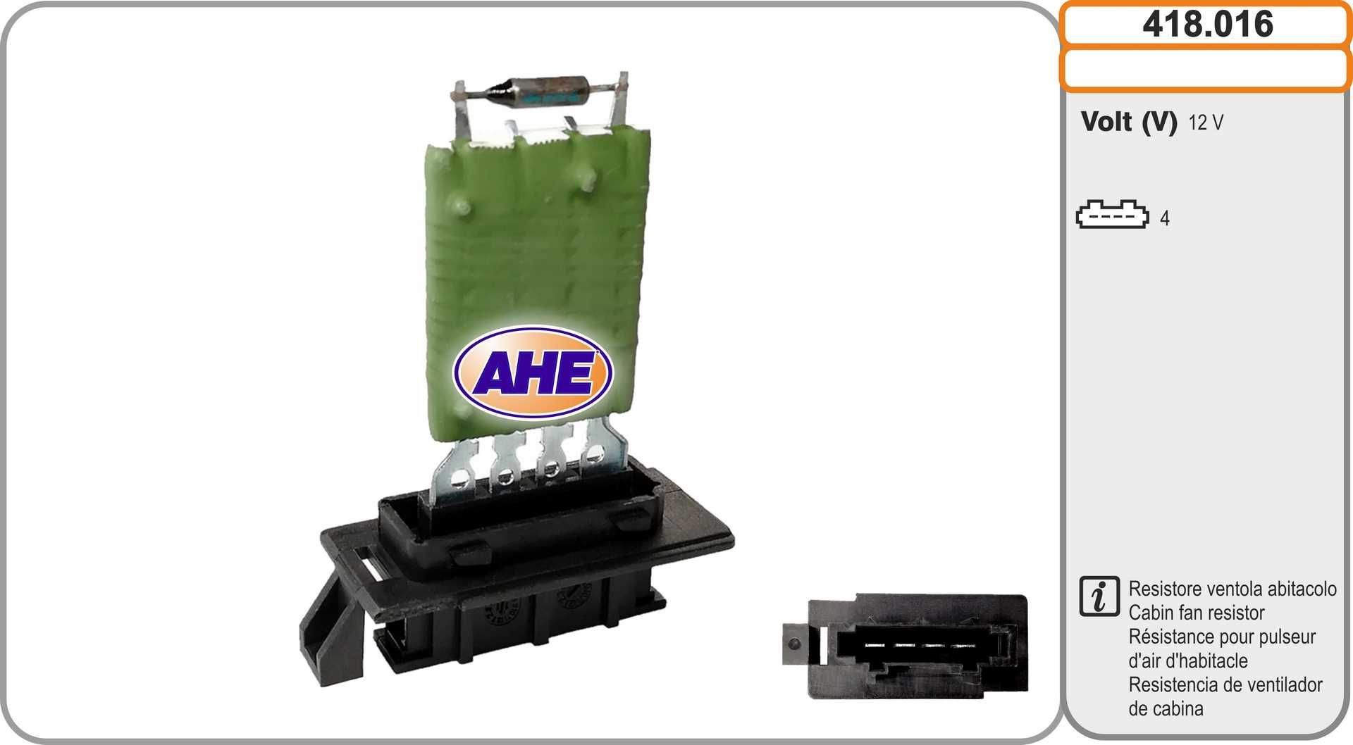 AHE Vorwiderstand, Elektromotor-Kühlerlüfter 418.016 418.016 Gebläse, Vorwiderstand VW CRAFTER AHE kaufen