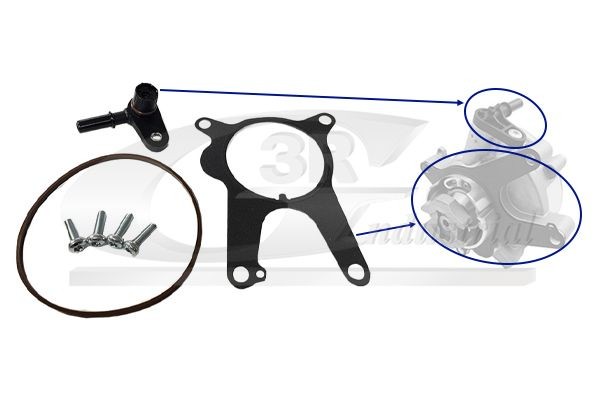 3RG Rep.sats, vakumpump (bromsar) 74902 3RG 74902 Vakuumpump, bromsservo Alfa Romeo Mito 955 original