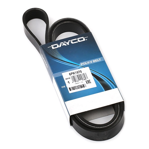 Courroie Poly-V DAYCO 6PK1670 DAYCO 6PK1670: Courroie nervurée Poly-V Mitsubishi L 200 2018