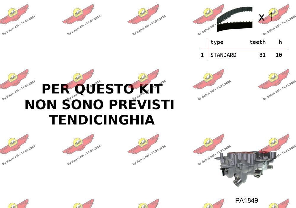 AUTOKIT Tandremssæt med vandpumpe 04.5B06PA2 Vandpumpe + tandremssæt AUTOKIT GRAND VITARA 04.5B06PA2 billig