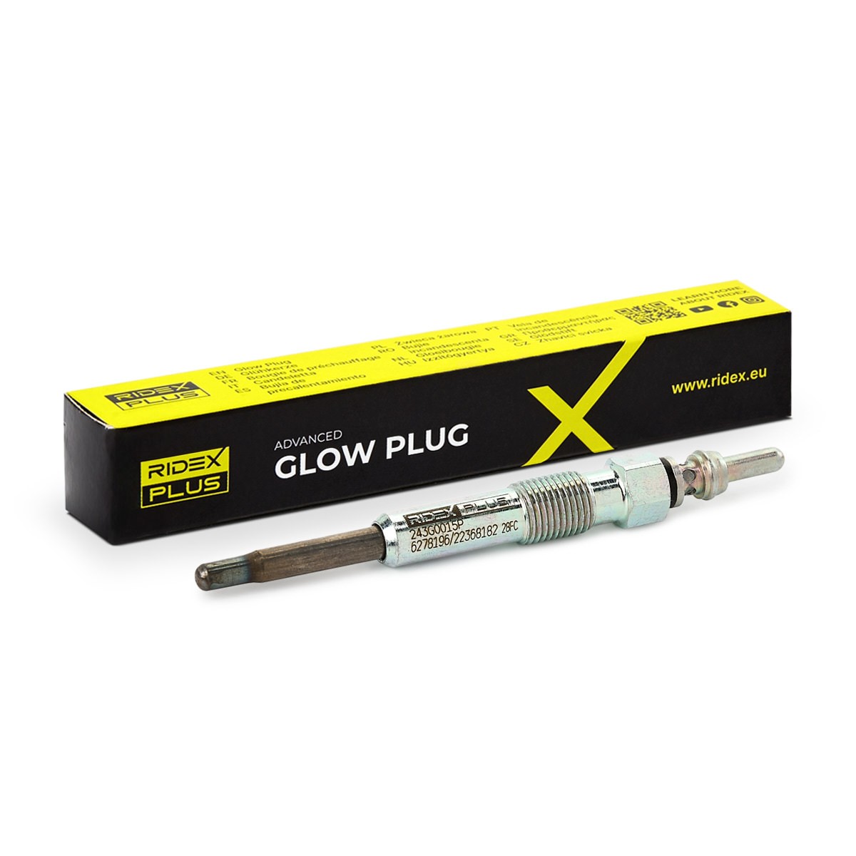 RIDEX PLUS Gloeibougie 243G0015P 243G0015P Gloeibougies voor diesel JEEP WRANGLER RIDEX PLUS