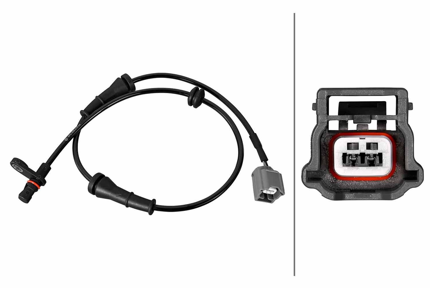 HELLA Αισθητήρας, στροφές τροχού 6PU 358 219-051 Αισθητήρας ABS HELLA Nissan PRIMASTAR 6PU 358 219-051