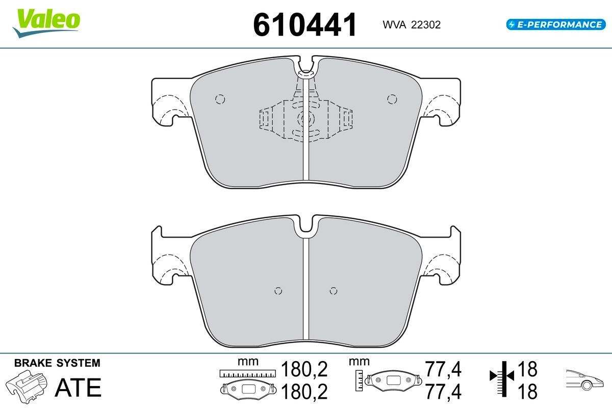 VALEO Jarrupalat, levyjarru 610441 JAGUAR Jarrupalasarja VALEO 610441