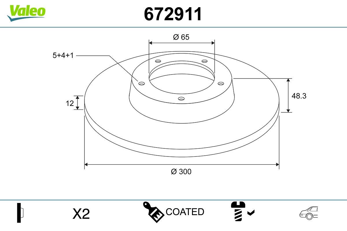 VALEO Brake disc 672911 VALEO 672911 CUPRA Terramar (KP1) performance brake discs replacement