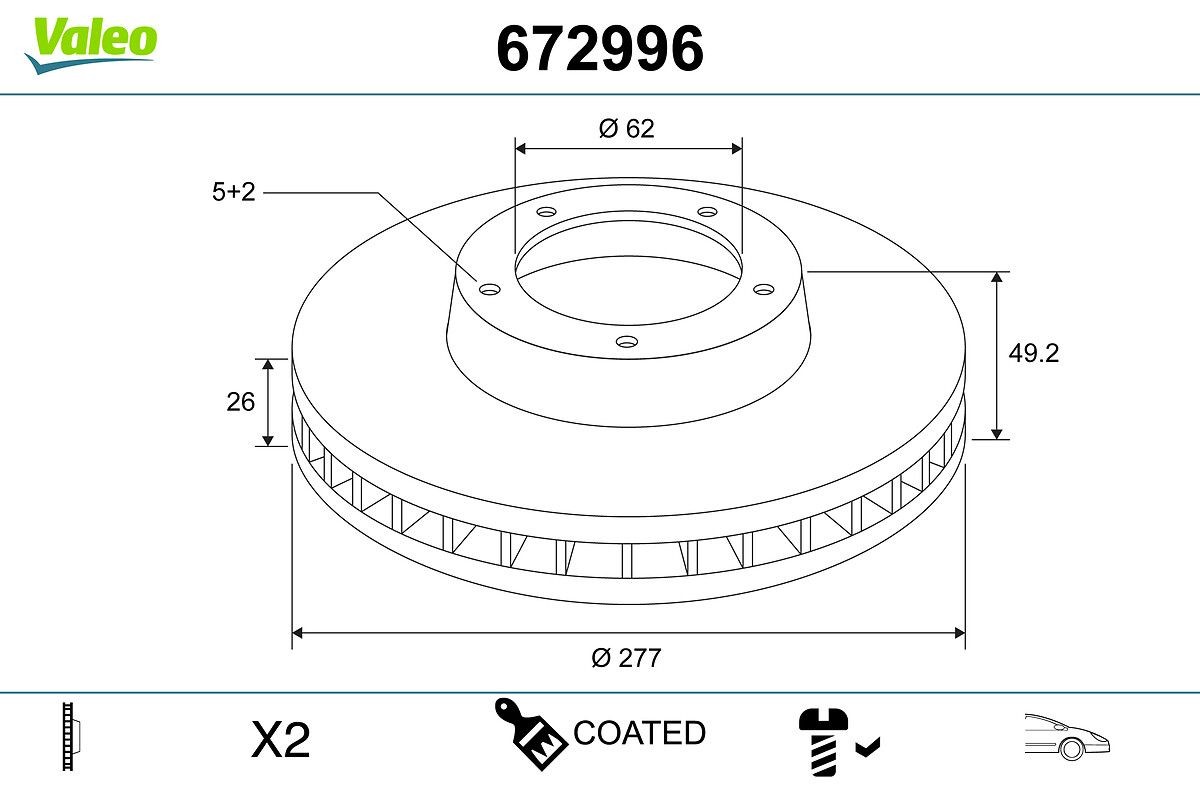 VALEO Piduriketas 672996 672996 Pidurikettad VALEO TOYOTA VERSO S
