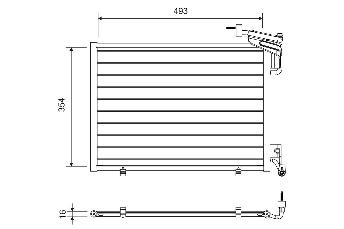 VALEO Condensor voor airco 822762 Ford FOCUS Condensator, airconditioning VALEO 822762