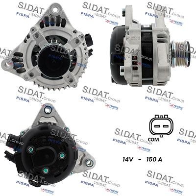SIDAT Lichtmaschine A12DE1408A2 A12DE1408A2 Alternator CITROËN C8 SIDAT kaufen