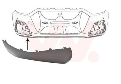 Spoiler VAN WEZEL 0366502 VAN WEZEL 0366502 Front splitter AUDI A1 2019