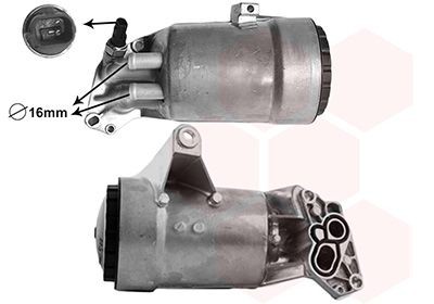 VAN WEZEL Caixa, filtro de óleo 37013736 VAN WEZEL 37013736 Cárter do filtro de óleo e junta Renault Master 2 Camião de plataforma baratos