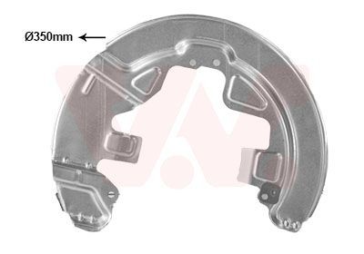 VAN WEZEL Έλασμα πιτσιλίσματος, δισκόπλακα 5922371 VAN WEZEL 5922371 γνήσια Λαμαρινένιο προστατευτικό V60 I κόστος