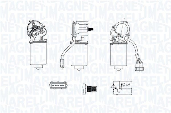 MAGNETI MARELLI Wiper motor 064378600010 064378600010 MAGNETI MARELLI wiper motor for PEUGEOT 104