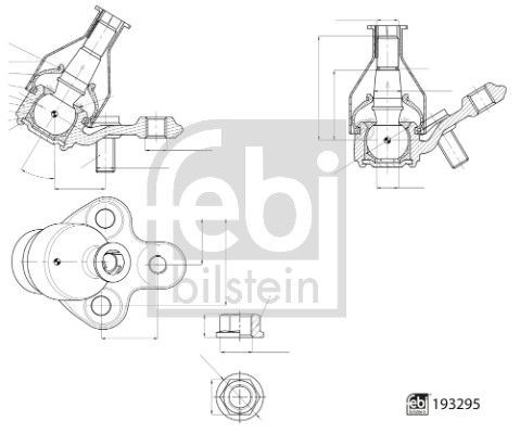 FEBI BILSTEIN Μπαλάκι ψαλιδιού 193295 193295 Μπαλάκι ψαλιδιού SUZUKI VITARA FEBI BILSTEIN