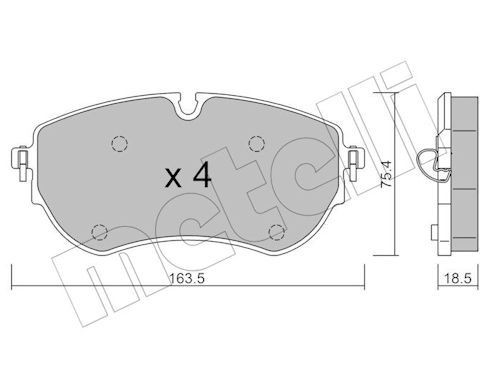 Brake pad set METELLI 22-1172-1 METELLI 22-1172-1 2025 VW MULTIVAN brake pads replacement