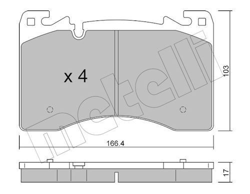 Bromsbelägg METELLI 22-1391-0 METELLI 22-1391-0 Bromsklossar LAND ROVER RANGE ROVER 2025