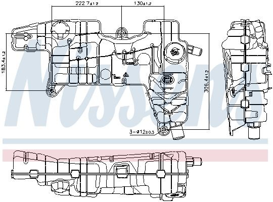 NISSENS Vase d'expansion, liquide de refroidissement 996310 NISSENS 996310 Vase d'expansion de liquide de refroidissement d'origine DAF