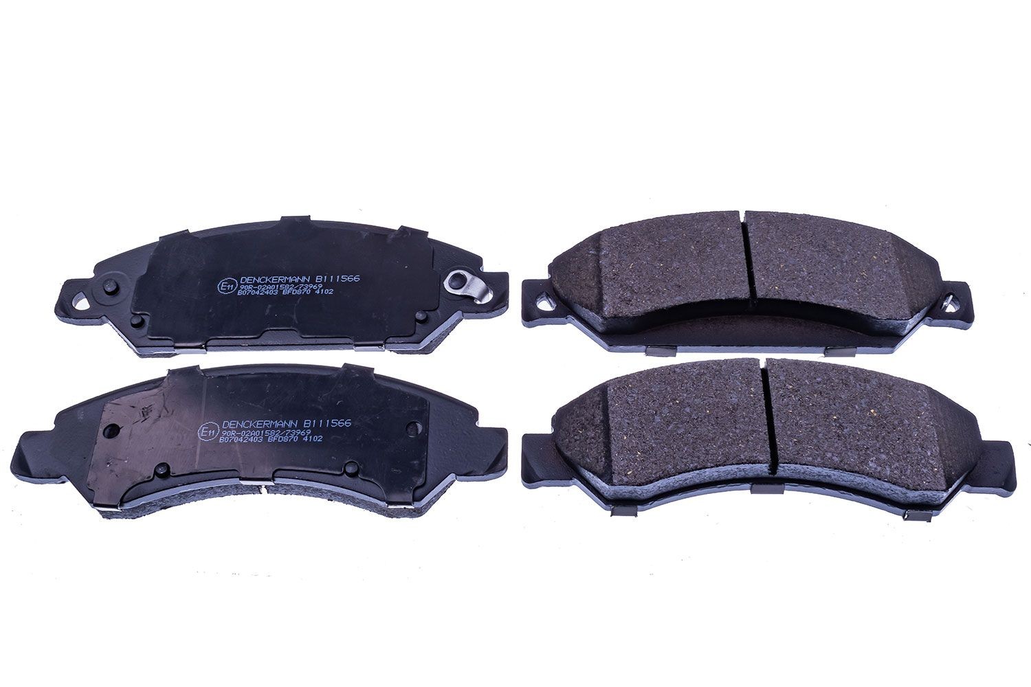 Kit pastiglie freni DENCKERMANN B111566 DENCKERMANN B111566 Pasticche dei freni anteriori e posteriori Chevrolet SILVERADO 2018