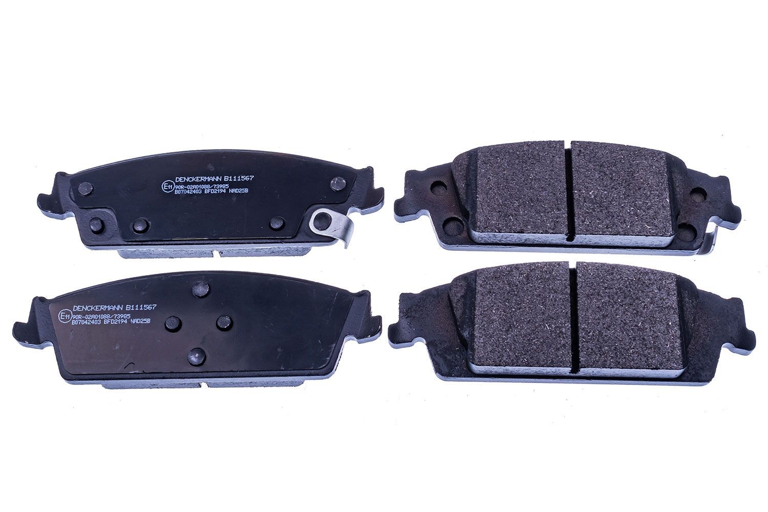 DENCKERMANN Bremseklosser B111567 Bremsebelegg DENCKERMANN Chevrolet ORLANDO B111567