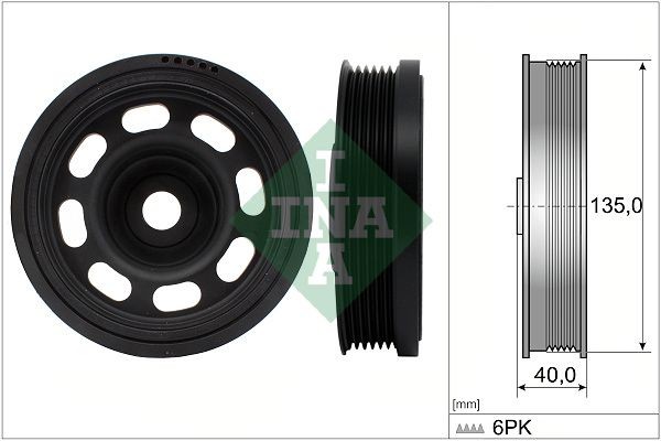 INA Remskive, krumtapaksel 544 0184 10 Remskive krumtapaksel INA Volkswagen VENTO 544 0184 10