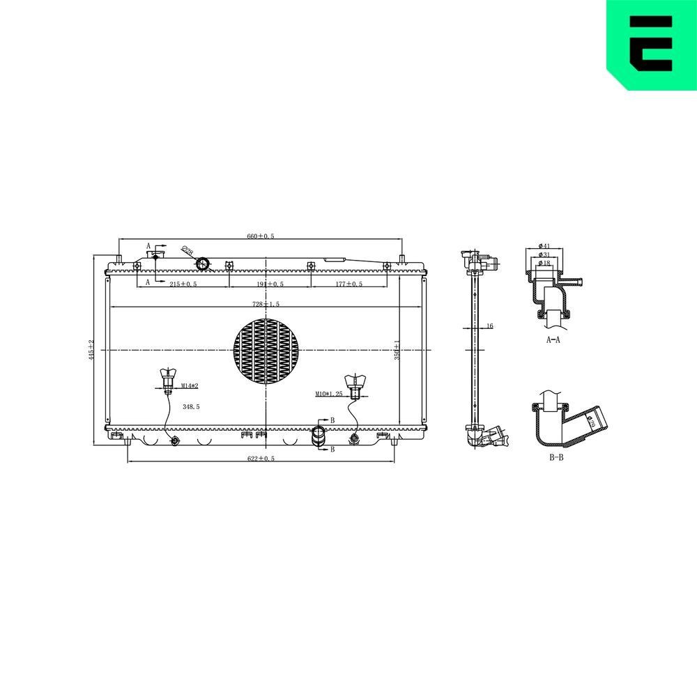 ERA Radiateur du moteur 673542 ERA 673542 Radiateur d'eau Honda Jazz 3 prix