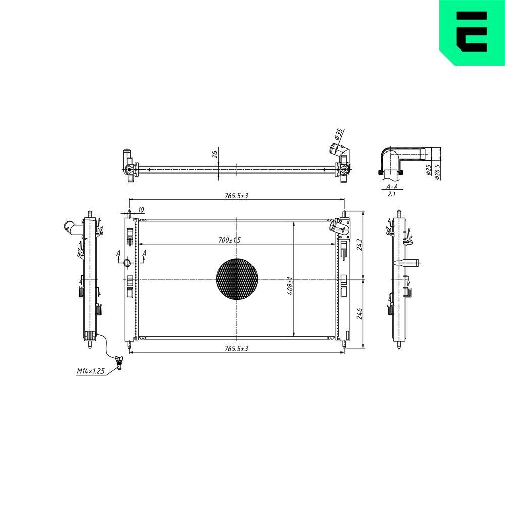 ERA Kylare 673547 MITSUBISHI vattenkylare ERA 673547