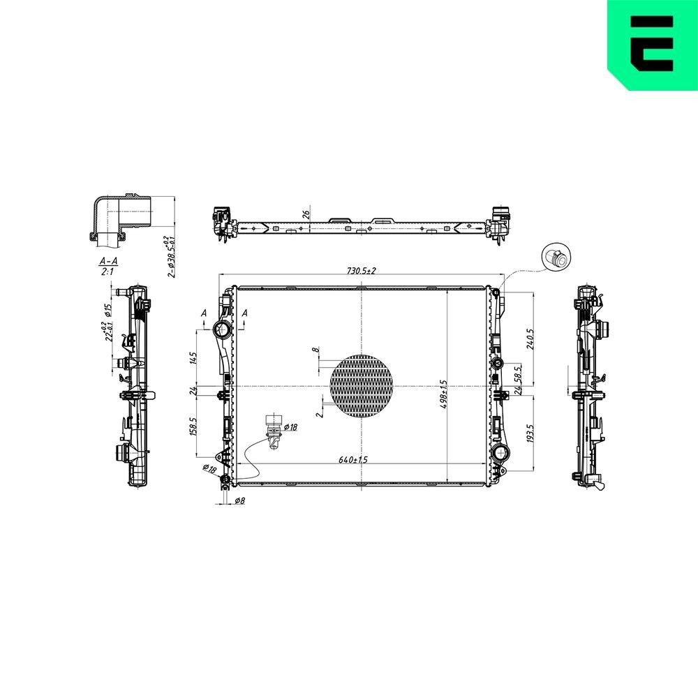 ERA Radiateur du moteur 673583 Mercedes-Benz Classe B Module de refroidissement ERA 673583