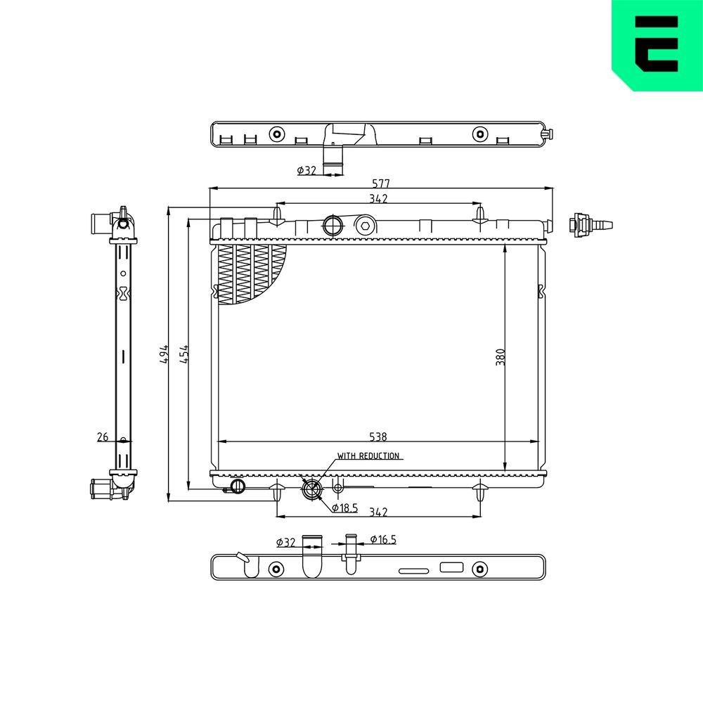 ERA Radiateur du moteur 673589 Citroën XSARA Module de refroidissement ERA 673589