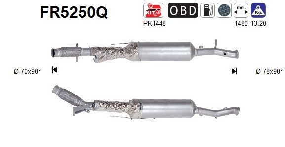 AS Partikelfilter (DPF) FR5250Q AS FR5250Q Partikelfilter (DPF) Grandland X (A18) original
