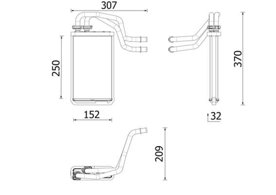 MAHLE Scambiatore calore per riscaldamento abitacolo AH 335 000P MAHLE AH 335 000P costo Radiatore riscaldamento Mercedes Vito Tourer originale