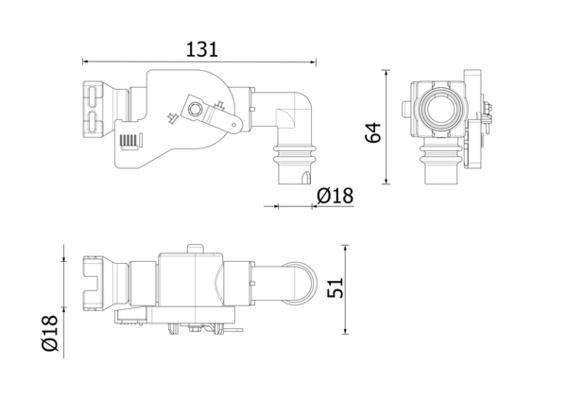MAHLE Heater control valve CV 27 000P CV 27 000P MAHLE HONDA heater control valve