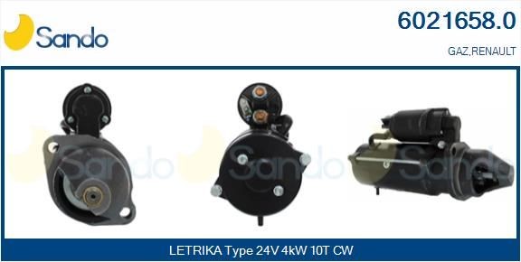 SANDO Starter 6021658.0 Starter motor SANDO MEGANE 6021658.0 billig