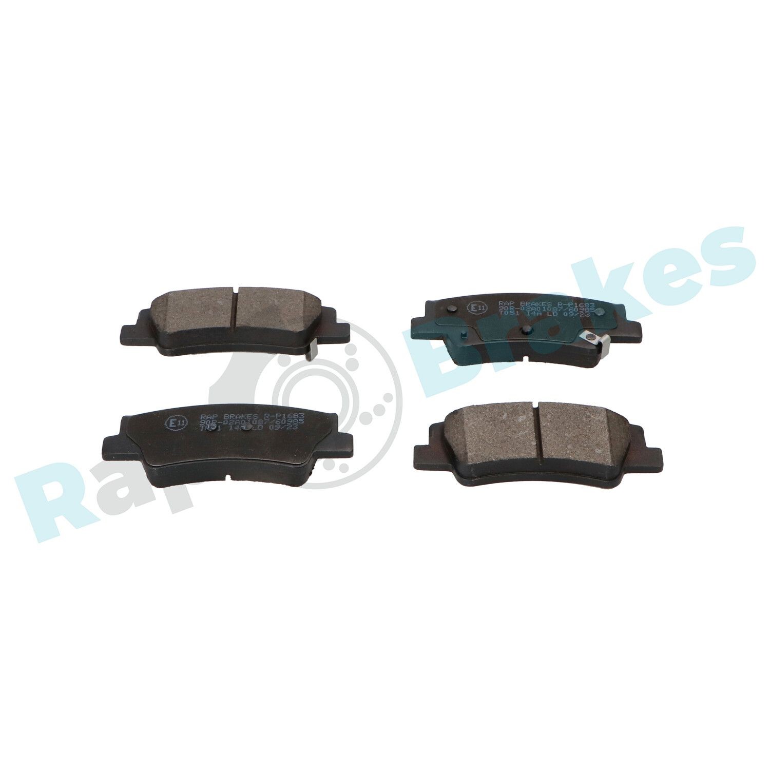 RAP BRAKES Brake pad set R-P1683 HYUNDAI i20 RAP BRAKES brake pads RP1683